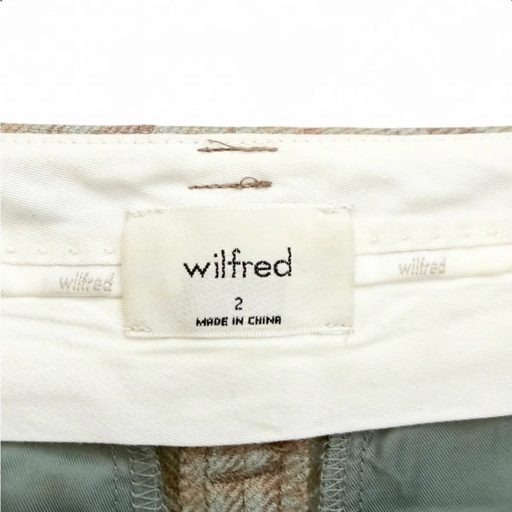 Aritzia Wilfred Plaid Tan Trousers Women's Size 2 - Picture 2 of 7